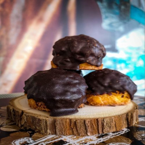 Cocadas con chocolate